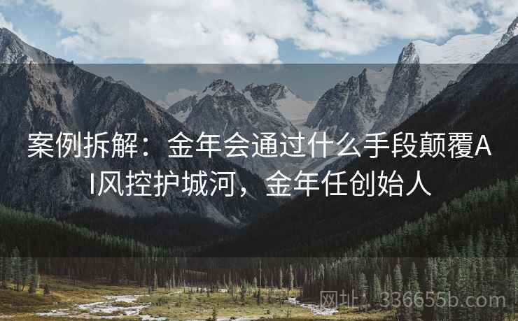 案例拆解：金年会通过什么手段颠覆AI风控护城河，金年任创始人