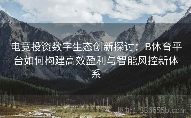 电竞投资数字生态创新探讨：B体育平台如何构建高效盈利与智能风控新体系