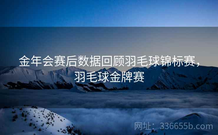 金年会赛后数据回顾羽毛球锦标赛，羽毛球金牌赛  第2张