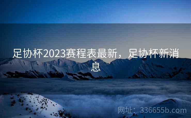足协杯2023赛程表最新，足协杯新消息  第1张